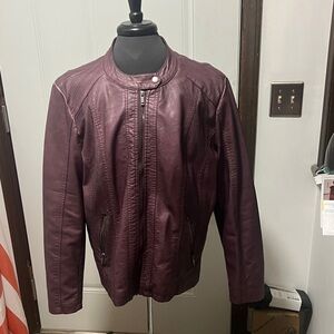 Maurices Plum leather type jacket